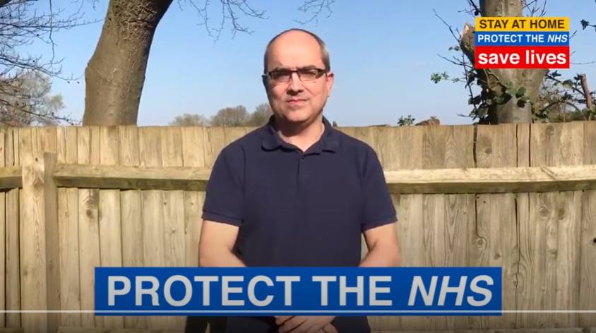 Watch th 'Save Lives, stay Home, Protect the NHS' video on YouTube