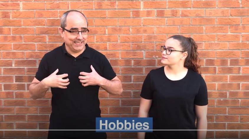 Watch th 'Learn how to sign hobbies using BSL' video on YouTube